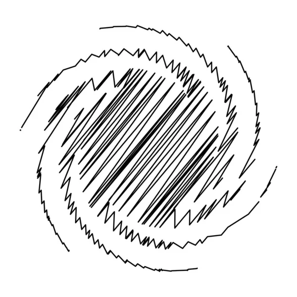 Spiral Swirl Twirl Design Element Sketchy Scribble Pattern — 스톡 벡터