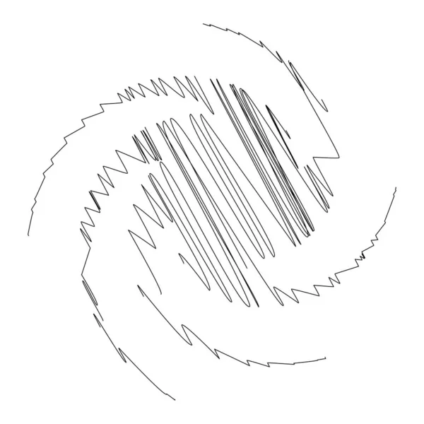 Spiral Swirl Twirl Design Element Sketchy Scribble Pattern — 스톡 벡터