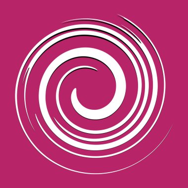 Spiral, volta, sarmal soyut vektör çizim elementi. Girdap, girdap, girdap elemanı Stok vektör illüstrasyonu, Clip sanat grafikleri 