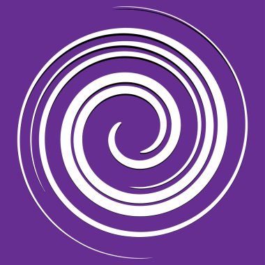Spiral, volta, sarmal soyut vektör çizim elementi. Girdap, girdap, girdap elemanı Stok vektör illüstrasyonu, Clip sanat grafikleri 