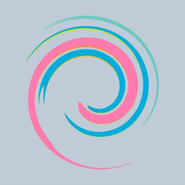 Spiral, volta, sarmal soyut vektör çizim elementi. Girdap, girdap, girdap elemanı Stok vektör illüstrasyonu, Clip sanat grafikleri 