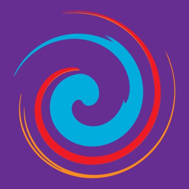 Spiral, volta, sarmal soyut vektör çizim elementi. Girdap, girdap, girdap elemanı Stok vektör illüstrasyonu, Clip sanat grafikleri 
