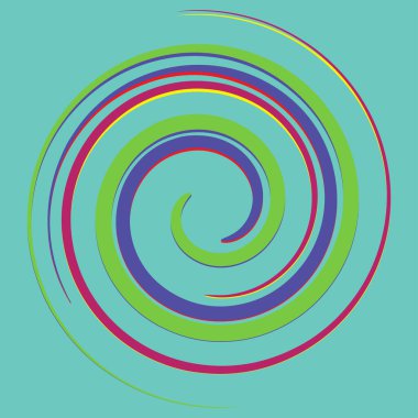 Spiral, volta, sarmal soyut vektör çizim elementi. Girdap, girdap, girdap elemanı Stok vektör illüstrasyonu, Clip sanat grafikleri 