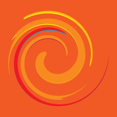 Spiral, volta, sarmal soyut vektör çizim elementi. Girdap, girdap, girdap elemanı Stok vektör illüstrasyonu, Clip sanat grafikleri 