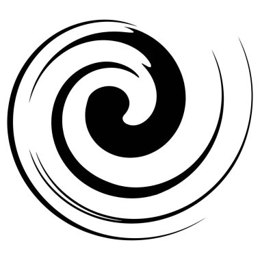 Spiral, volta, sarmal soyut vektör çizim elementi. Girdap, girdap, girdap elemanı Stok vektör illüstrasyonu, Clip sanat grafikleri 