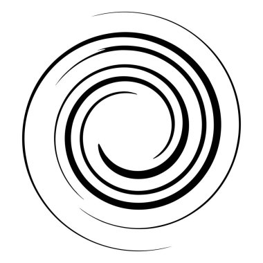 Spiral, volta, sarmal soyut vektör çizim elementi. Girdap, girdap, girdap elemanı Stok vektör illüstrasyonu, Clip sanat grafikleri 
