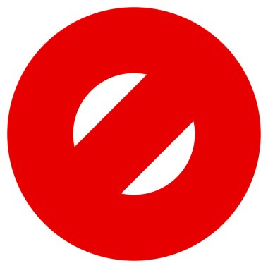 Yasaklama işareti simgesi. Giriş yok, giriş yok, imza atmayın 