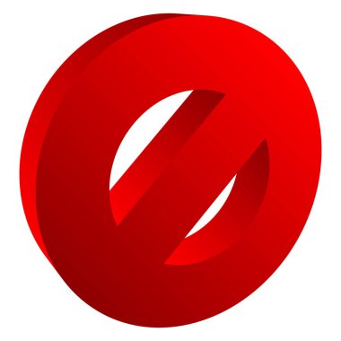 Yasaklama işareti simgesi. Giriş yok, giriş yok, imza atmayın 