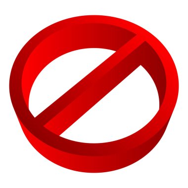 Yasaklama işareti simgesi. Giriş yok, giriş yok, imza atmayın 