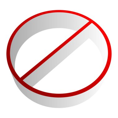 Yasaklama işareti simgesi. Giriş yok, giriş yok, imza atmayın 