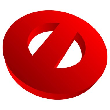 Yasaklama işareti simgesi. Giriş yok, giriş yok, imza atmayın 