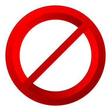 Yasaklama işareti simgesi. Giriş yok, giriş yok, imza atmayın  