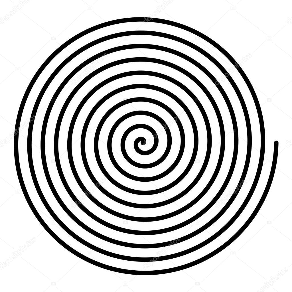 Spiral, swirl, twirl, Volute, helix shape element  Stock vector illustration, Clip art graphics 