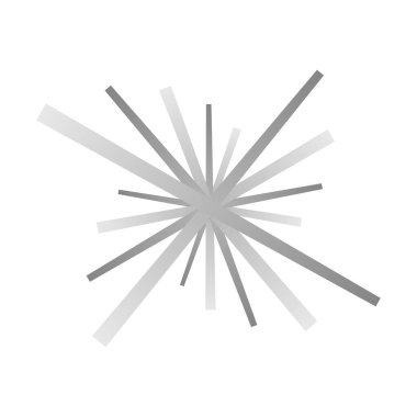 Random radial, radiating circular lines burst effect. Abstract starburst, sunburst illustration, vector design element. Random rays, beams. Explosion, sparkle, blast vector