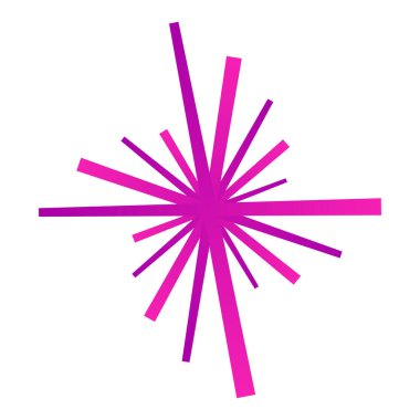 Random radial, radiating circular lines burst effect. Abstract starburst, sunburst illustration, vector design element. Random rays, beams. Explosion, sparkle, blast vector