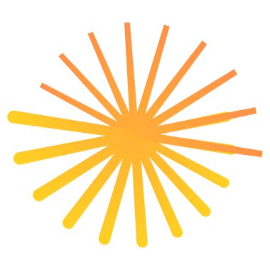 Random radial, radiating circular lines burst effect. Abstract starburst, sunburst illustration, vector design element. Random rays, beams. Explosion, sparkle, blast vector