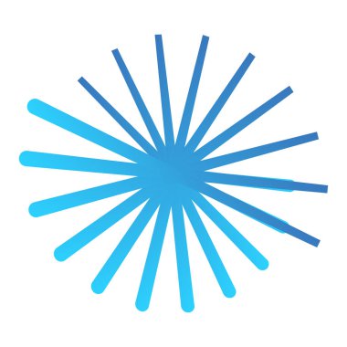 Random radial, radiating circular lines burst effect. Abstract starburst, sunburst illustration, vector design element. Random rays, beams. Explosion, sparkle, blast vector