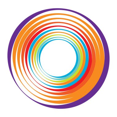 Radial, concentric circles, rings. Spiral, swirl, twirl element. Volute, helix, ripple effect shape