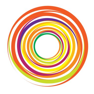 Radial, concentric circles, rings. Spiral, swirl, twirl element. Volute, helix, ripple effect shape