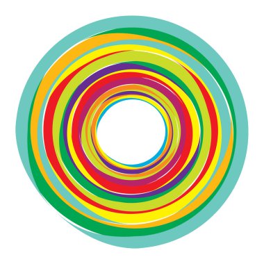 Radial, concentric circles, rings. Spiral, swirl, twirl element. Volute, helix, ripple effect shape