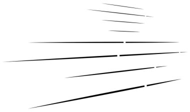 Dynamic dashed lines, stripes. 3D Lines in perspective with gaps. Vanishing, diminishing spatial lines, stripes geometric illustration