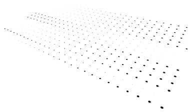 Üç boyutlu noktalar. Geometrik düzenleme perspektifte. Kaybolan, azalan benekler, noktalama, noktalama sanatı mekansal çizimler. Siyah ve beyaz benekli noktalar, benekli vektör çizimi