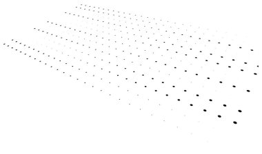 Üç boyutlu noktalar. Geometrik düzenleme perspektifte. Kaybolan, azalan benekler, noktalama, noktalama sanatı mekansal çizimler. Siyah ve beyaz benekli noktalar, benekli vektör çizimi
