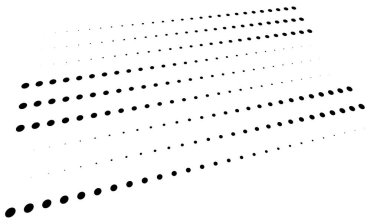 Üç boyutlu noktalar. Geometrik düzenleme perspektifte. Kaybolan, azalan benekler, noktalama, noktalama sanatı mekansal çizimler. Siyah ve beyaz benekli noktalar, benekli vektör çizimi