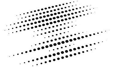 Üç boyutlu noktalar. Geometrik düzenleme perspektifte. Kaybolan, azalan benekler, noktalama, noktalama sanatı mekansal çizimler. Siyah ve beyaz benekli noktalar, benekli vektör çizimi