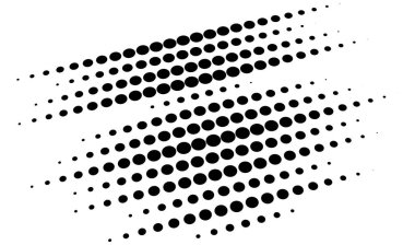 Üç boyutlu noktalar. Geometrik düzenleme perspektifte. Kaybolan, azalan benekler, noktalama, noktalama sanatı mekansal çizimler. Siyah ve beyaz benekli noktalar, benekli vektör çizimi