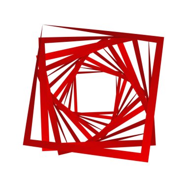 Soyut uçlu, parçalanmış tasarım öğesi. Açısal, geometrik soyut şekil. Rastgele, kaotik parçalar çizim