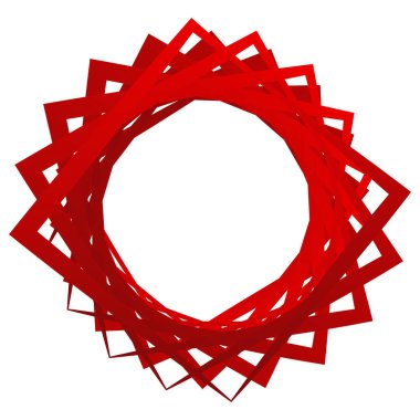 Soyut uçlu, parçalanmış tasarım öğesi. Açısal, geometrik soyut şekil. Rastgele, kaotik parçalar çizim