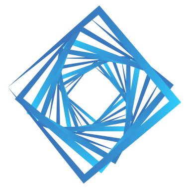 Soyut uçlu, parçalanmış tasarım öğesi. Açısal, geometrik soyut şekil. Rastgele, kaotik parçalar çizim