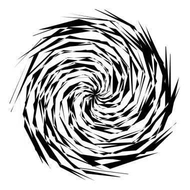 Kaotik, keskin, tiz, cırtlak desenli rastgele radyal soyut sanat öğesi