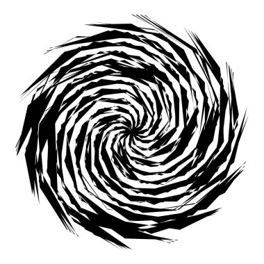 Kaotik, keskin, tiz, cırtlak desenli rastgele radyal soyut sanat öğesi