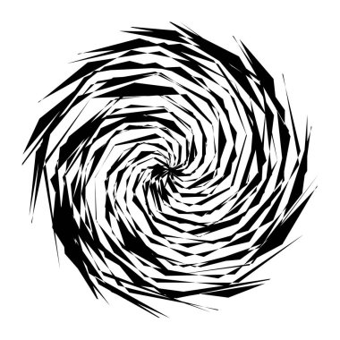 Kaotik, keskin, tiz, cırtlak desenli rastgele radyal soyut sanat öğesi