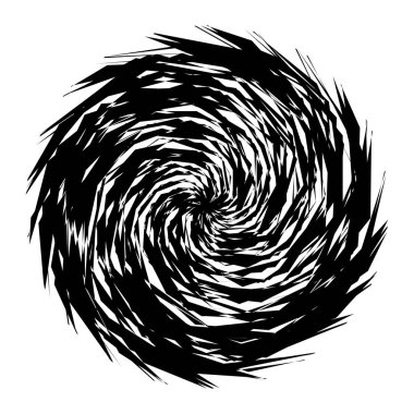 Kaotik, keskin, tiz, cırtlak desenli rastgele radyal soyut sanat öğesi