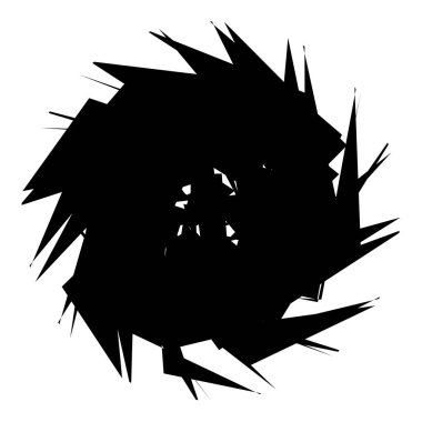 Kaotik, keskin, tiz, cırtlak desenli rastgele radyal soyut sanat öğesi