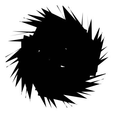 Kaotik, keskin, tiz, cırtlak desenli rastgele radyal soyut sanat öğesi