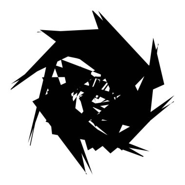 Kaotik, keskin, tiz, cırtlak desenli rastgele radyal soyut sanat öğesi