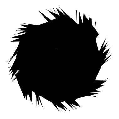 Kaotik, keskin, tiz, cırtlak desenli rastgele radyal soyut sanat öğesi