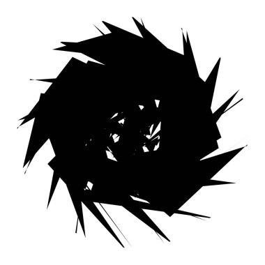 Kaotik, keskin, tiz, cırtlak desenli rastgele radyal soyut sanat öğesi