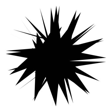 Kaotik, keskin, tiz, cırtlak desenli rastgele radyal soyut sanat öğesi