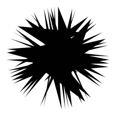 Kaotik, keskin, tiz, cırtlak desenli rastgele radyal soyut sanat öğesi