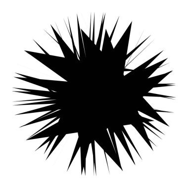 Kaotik, keskin, tiz, cırtlak desenli rastgele radyal soyut sanat öğesi