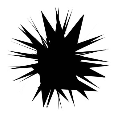 Kaotik, keskin, tiz, cırtlak desenli rastgele radyal soyut sanat öğesi