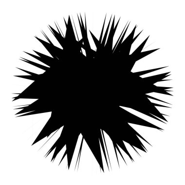 Kaotik, keskin, tiz, cırtlak desenli rastgele radyal soyut sanat öğesi