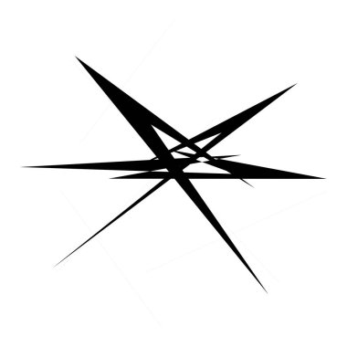 Kaotik, keskin, tiz, cırtlak desenli rastgele radyal soyut sanat öğesi