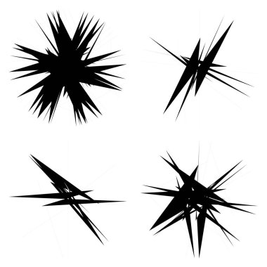 Kaotik, keskin, tiz, cırtlak desenli rastgele radyal soyut sanat öğesi