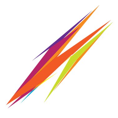 Canlı, enerjik, soyut geometrik, açısal, keskin sanat. Rastgele Picasso tarzı geometri vektörü. Dikenli, ince, kaotik sanatsal çizim